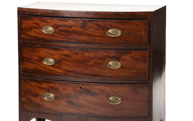 A Regency Style Mahogany Bowfront Chest of Drawers