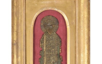 A SMALL ENGLISH NEEDLEWORK PANEL, LATE 15TH/16th CENTURY