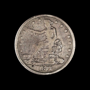 A United States 1877 Trade Dollar Coin