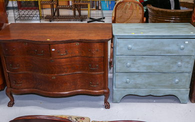 A Vernacular Chest of Drawers & Serpentine Chest