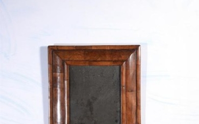 A William & Mary walnut cushion framed wall mirror, circa 1690