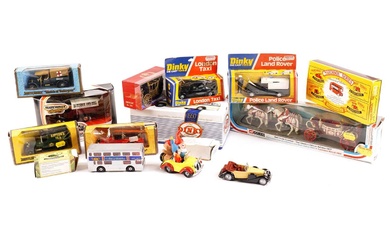 A collection of diecast model vehicles