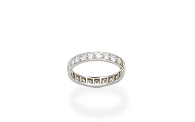 A diamond eternity ring