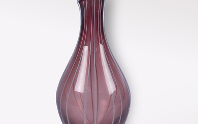 A glass vase, 20th century.