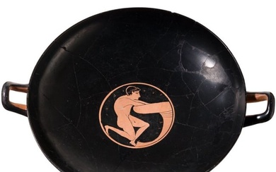 A large Attic kylix attributed to the Euergides Painter, 510 - 500 B.C.