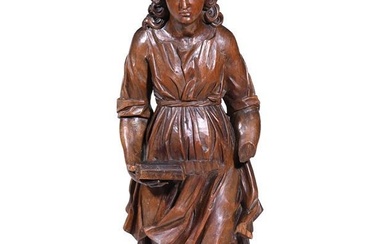 A late 18th/early 19th century North European carved walnut ...