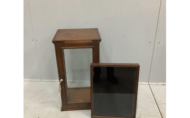 A late Victorian mahogany table top shop display cabinet, wi...