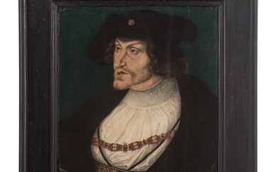 A portrait of Emperor Charles V from the workshop of Lucas Cranach, circa 1532