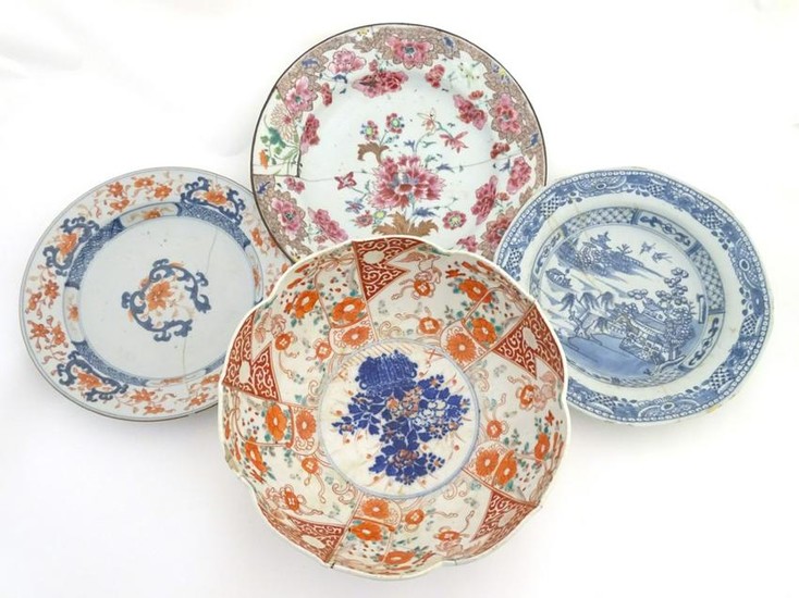 A quantity of oriental ceramics, to include an 18thC