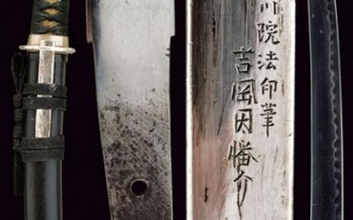 A tanto with silver mounts