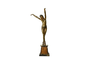 AFTER D.H. CHIPARUS, A FRENCH ART DECO PATINATED...