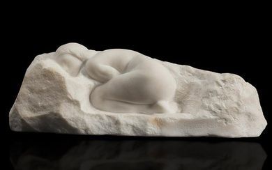AMEDEO GENNARELLI (Naples, 1881-Paris, 1966). "Woman sleeping". Marble. Signed. Exhibitions