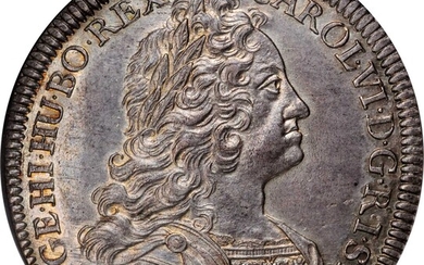AUSTRIA. Taler, 1733. Hall Mint. Charles VI. NGC MS-63.