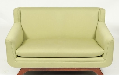 Adrian Pearsall Manner Green Upholstered Sofa
