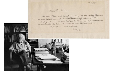 Albert Einstein, Signed Manuscript Letter, on Being Mesmerized by a Kaleidoscope