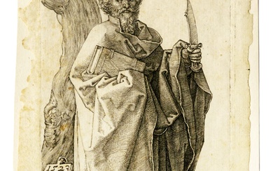 Albrecht Drer (Norimberga,, 1471 - 1528), San Bartolomeo. 1523 [tiratura tarda]