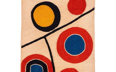 Alexander Calder (1898-1976), d'après Floating Circles - N°3/100 Tapisserie Jute Édition limitée à 100 exemplaires...