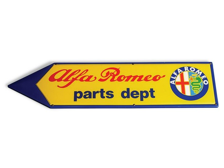 Alfa Romeo Parts Dept. Sign