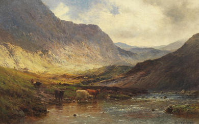 Alfred de Bréanski RBA (British, 1852-1928) 'The Vale of Nevis'