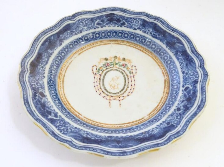 An 18th / 19thC Chinese export blue and white porcelain