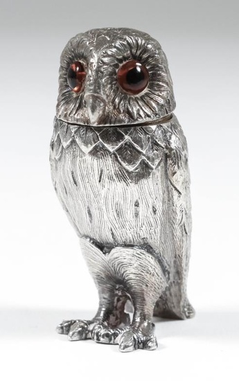 An Elizabeth II Silver Novelty Owl Pattern Condiment, by...