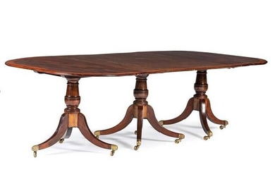 An English Mahogany Pedestal Dining Table