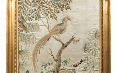An English Stumpwork Embroidery on Silk