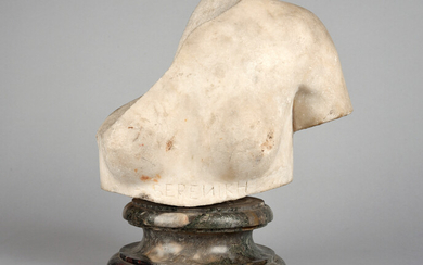 An antique marble female torso