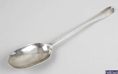 An early 18th century silver basting spoon.