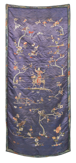 An embroidered silk-embroidered hanging
