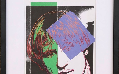 Andy WARHOL (1928-1987), d'après Gérard Depardieu - 1986 Sérigraphie en couleurs. Signée dans la planche...
