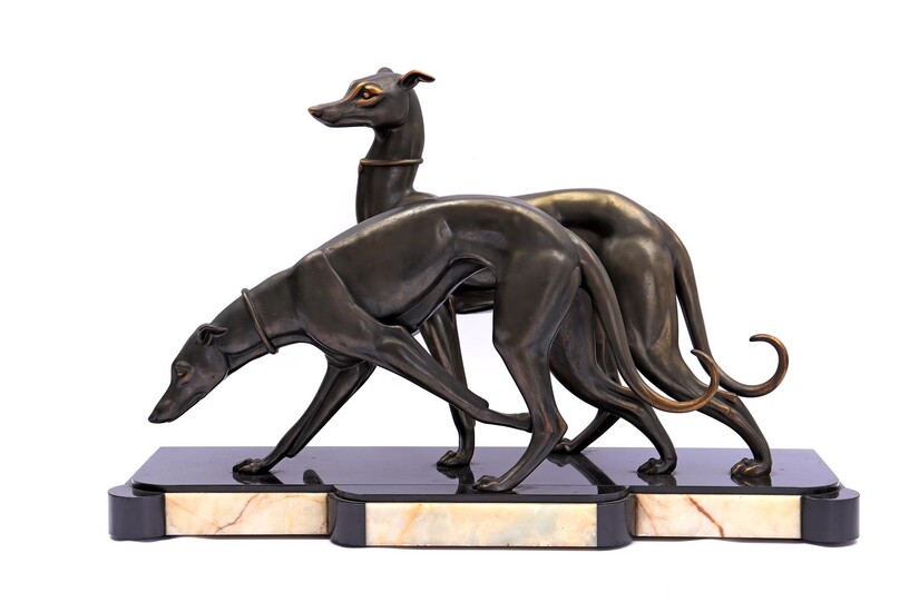 (-), Anonymous, Art Decor sculpture of 2 Greyhounds...