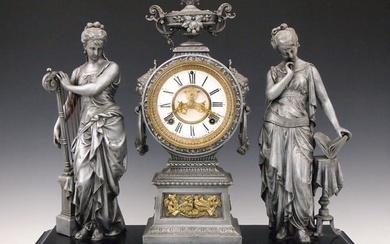 Ansonia Music & Poetry Figural Clock