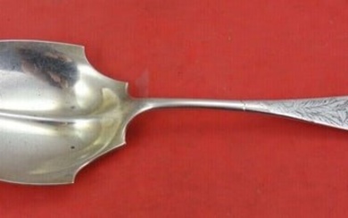 Antique Acid-Etched by Whiting Sterling Silver Salad Serving Spoon 9 1/4"