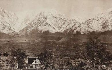 Antique Panorama Photo of Eastern Sierras, California
