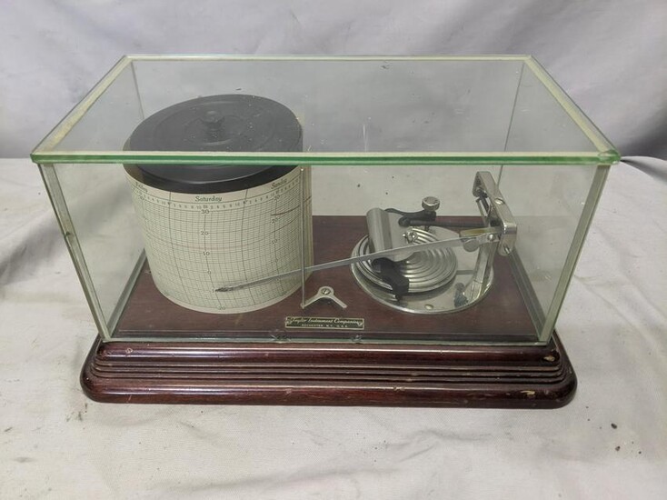 Antique Taylor Instrument Co Seismograph under Glass