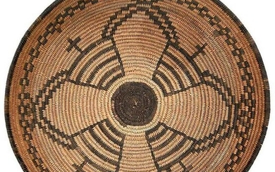 Apache Coiled and Polychrome Decorated Tray