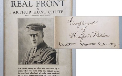 Arthur Hunt Chute, Inscribed 1st Edition: The Real Front, 1918