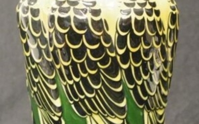 Austrian 'Seven Parrots' Wiener Werkstatte vase marked to base...