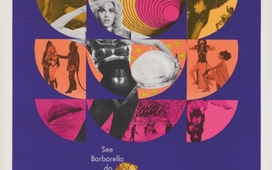 BARBARELLA (1968) STYLE B POSTER, US, SIGNED BY JANE FONDA.