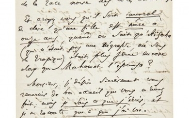 BAUDELAIRE, Charles (1821-1867) Lettre autographe signée [à Gervais Charpentier]