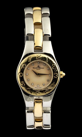 BAUME & MERCIER LADY LINEA with diamonds wristwatch 18k...