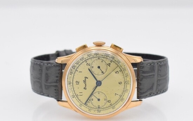 BREITLING Premier 18k pink gold gents wristwatch...