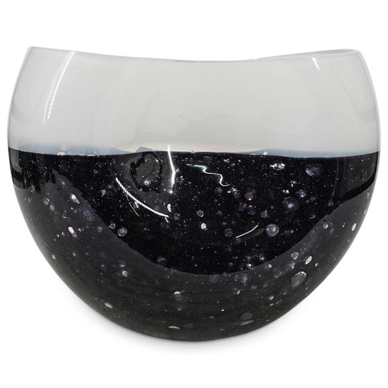 Barbarini Murano Glass Two Tone Vase