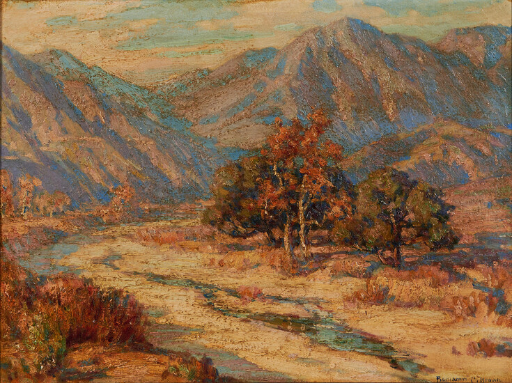 Benjamin Chambers Brown (American, 1865-1942) Santa Anita Canyon, Autumn 18 x 24 in. (45.7 x 61.0 cm) framed 27 x 33 in.