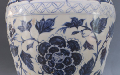 Blue and White Meiping shaped Vase