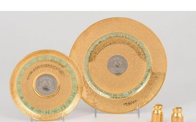 Bohemia Czech Gilt Plates and Shakers