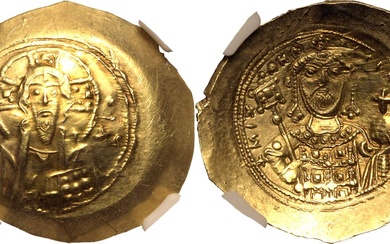 Byzantine Empire Michael VII 'Ducas' AD 1071-1078 AV Histamenon Nomisma NGC Ch AU Strike: 4/5 Surface: 3/5, die shift, scuffs