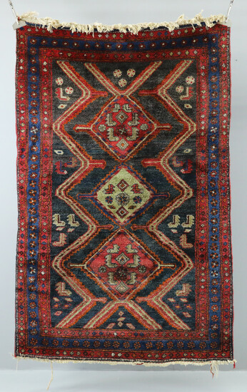 CARPET, 123 X 190 cm, oriental, hand-knotted, semi-antique, 20th century.