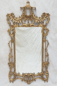 CHIPPENDALE STYLE CHINOISERIE MIRROR ITALY